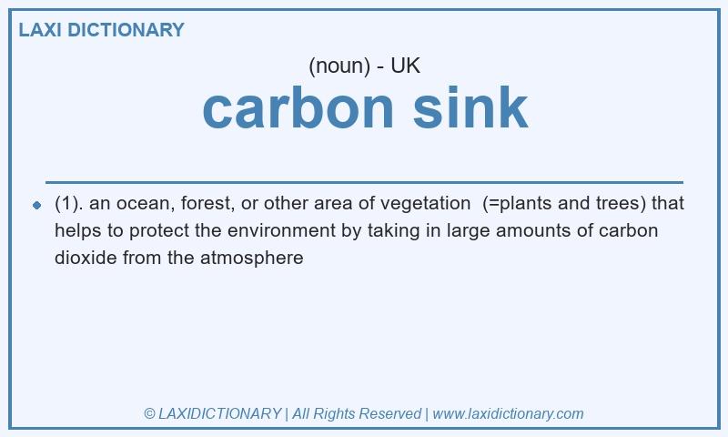 Definition carbon sink in British English
