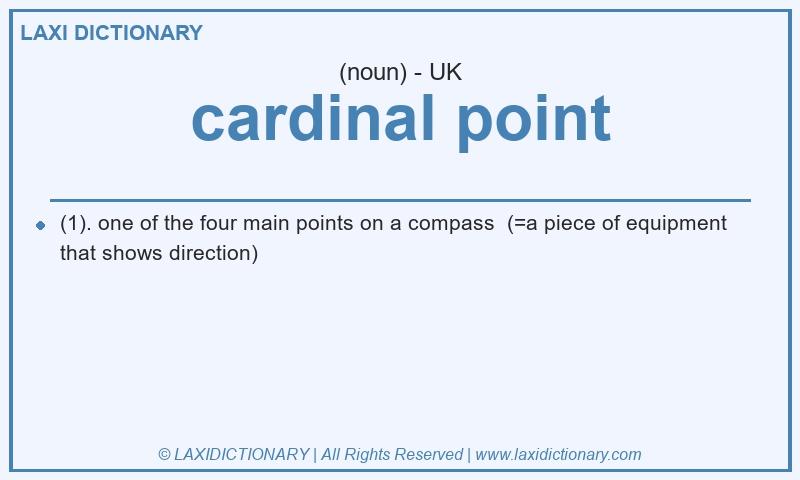 Definition cardinal point in British English