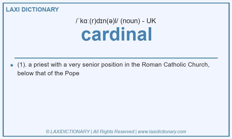 Definition cardinal in British English
