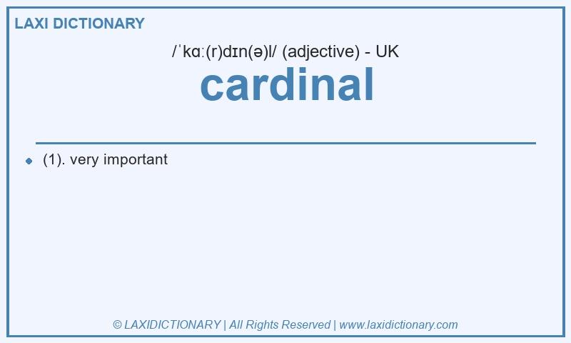 Definition cardinal in British English