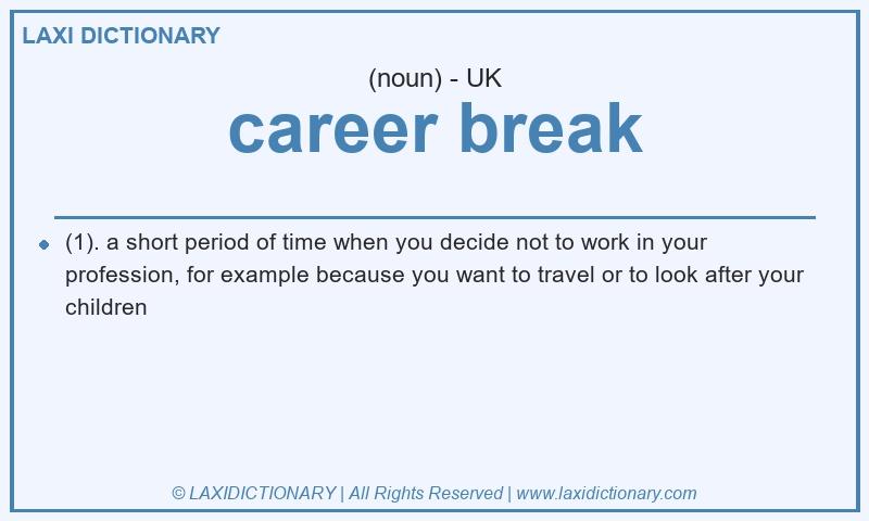 Definition career break in British English