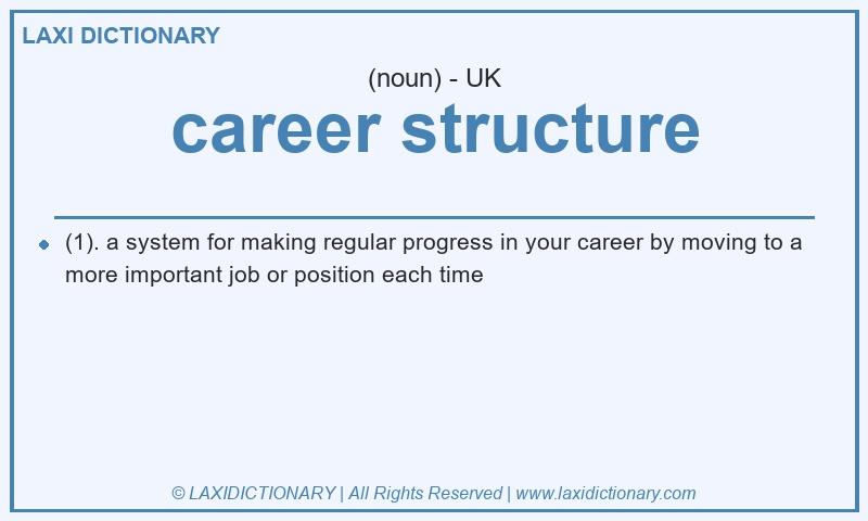 Definition career structure in British English