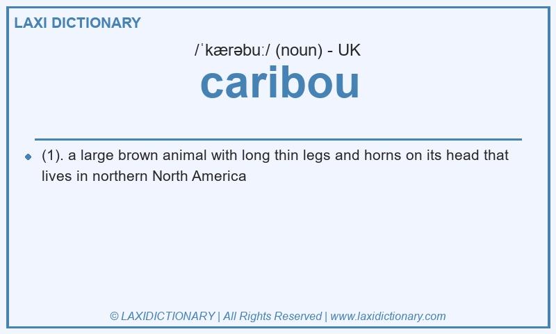Definition caribou in British English