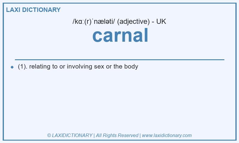 Definition carnal in British English