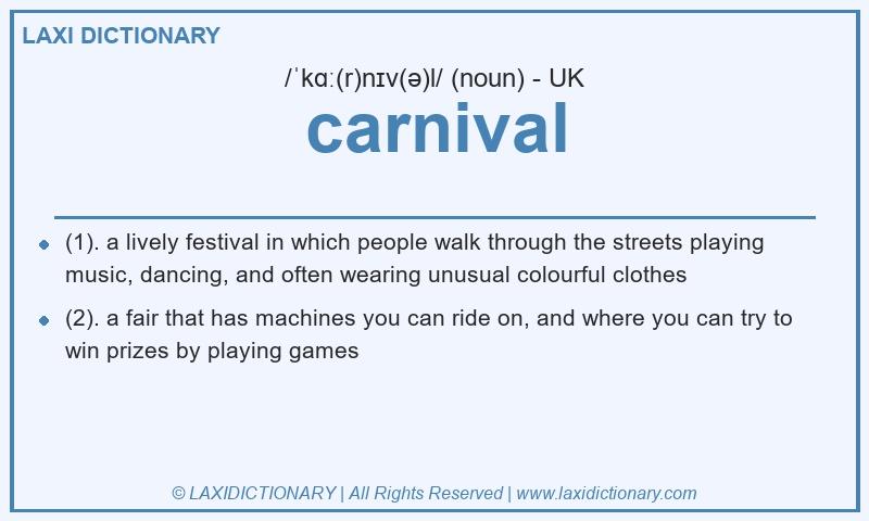 Definition carnival in British English