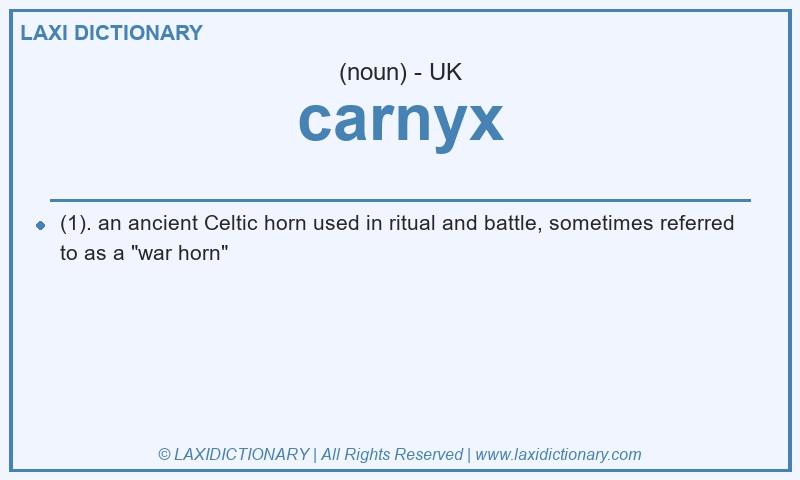Definition carnyx in British English