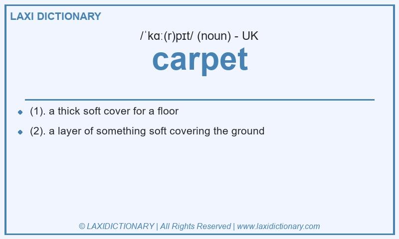 Definition carpet in British English