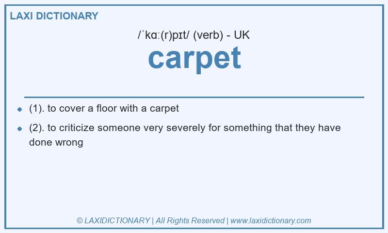 Definition carpet in British English