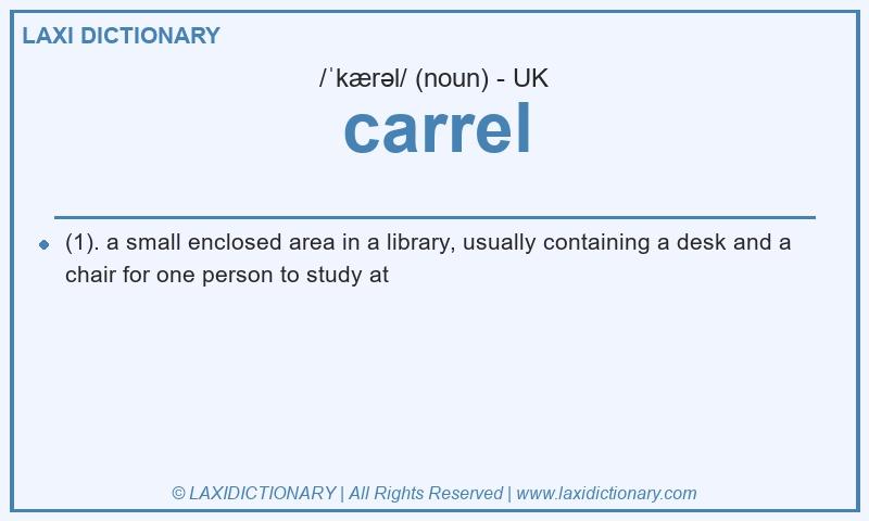 Definition carrel in British English