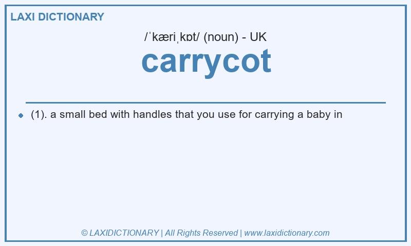 Definition carrycot in British English
