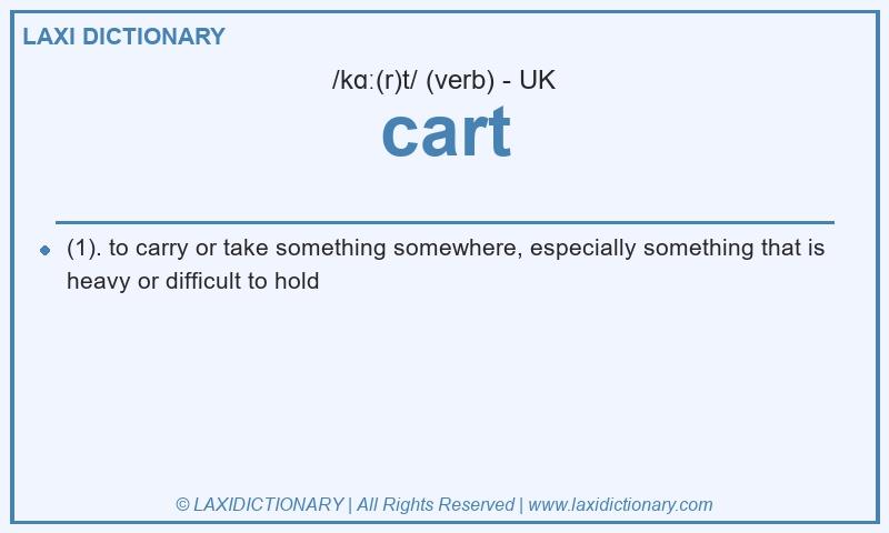 Definition cart in British English