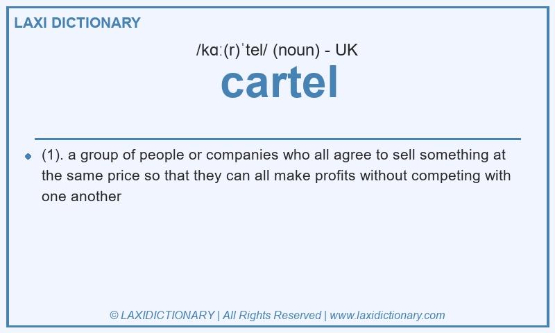 Definition cartel in British English