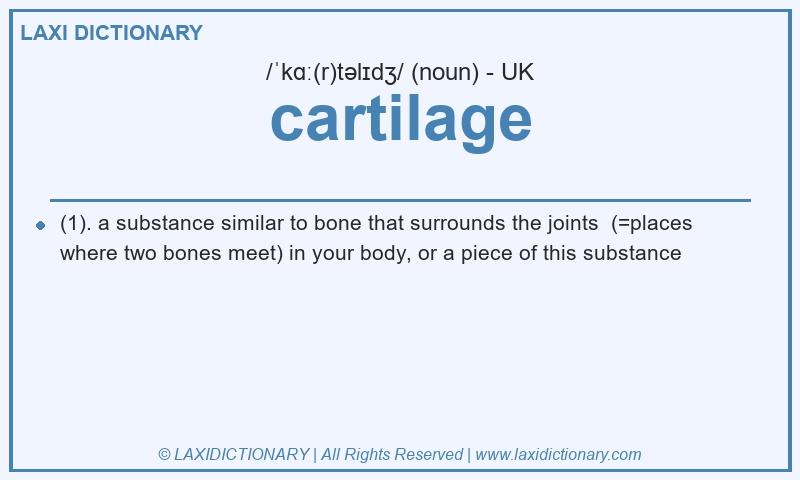 Definition cartilage in British English