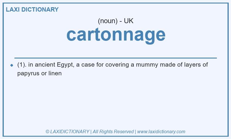 Definition cartonnage in British English