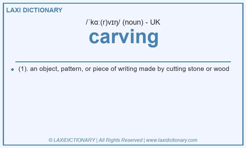 Definition carving in British English