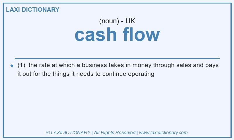 Definition cash flow in British English