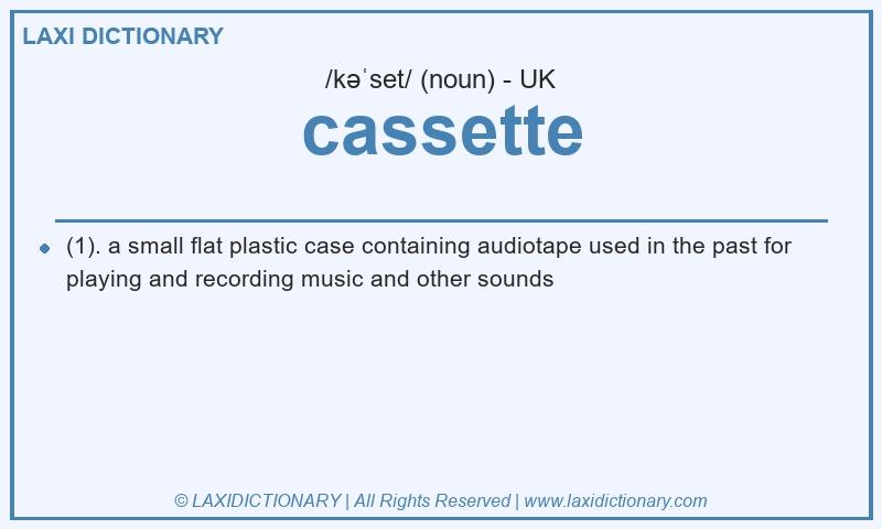 Definition cassette in British English