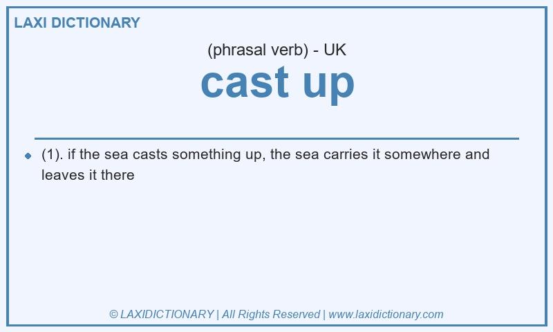 Definition cast up in British English