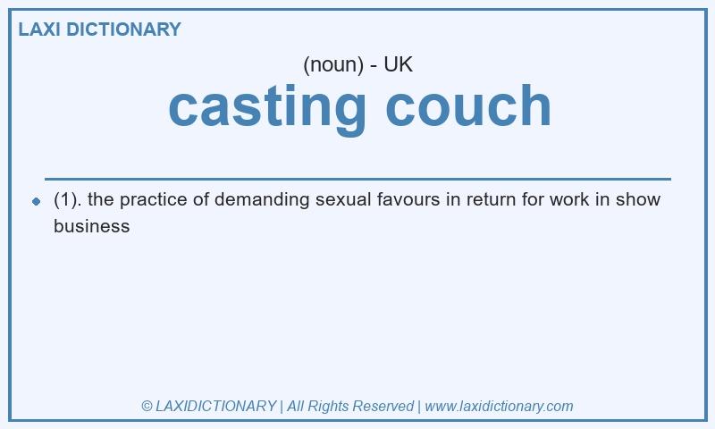 Definition casting couch in British English