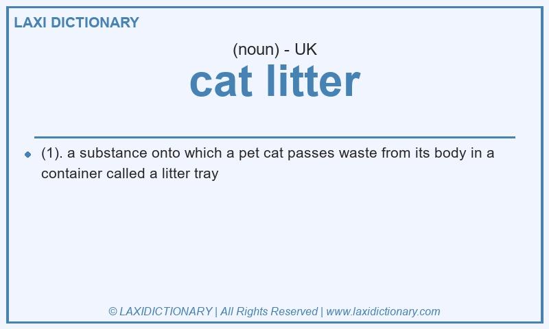 Definition cat litter in British English