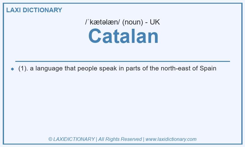 Definition Catalan in British English