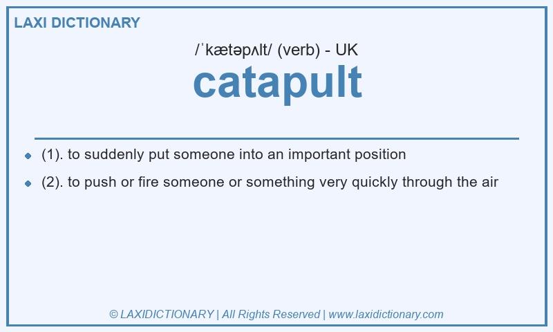 Definition catapult in British English