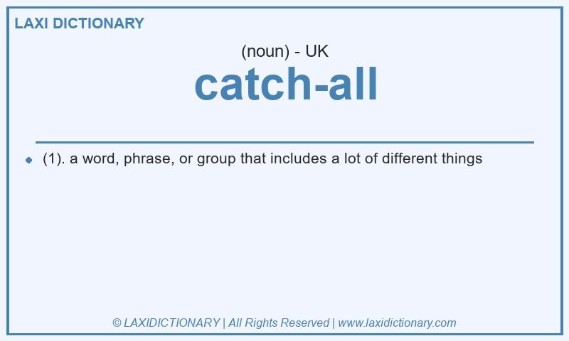 Definition catch-all in British English