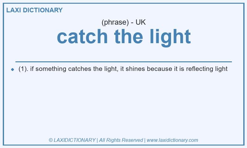 Definition catch the light in British English