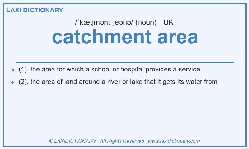 Definition catchment area in British English