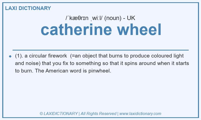 Definition catherine wheel in British English