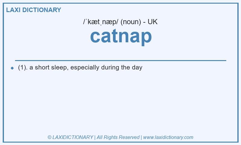 Definition catnap in British English