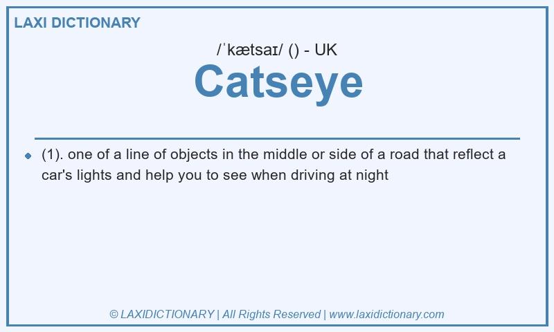Definition Catseye in British English