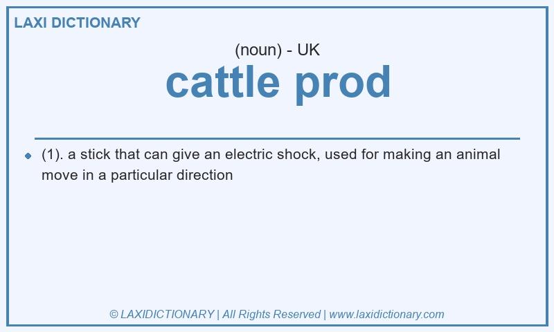 Definition cattle prod in British English