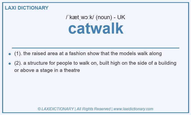 Definition catwalk in British English