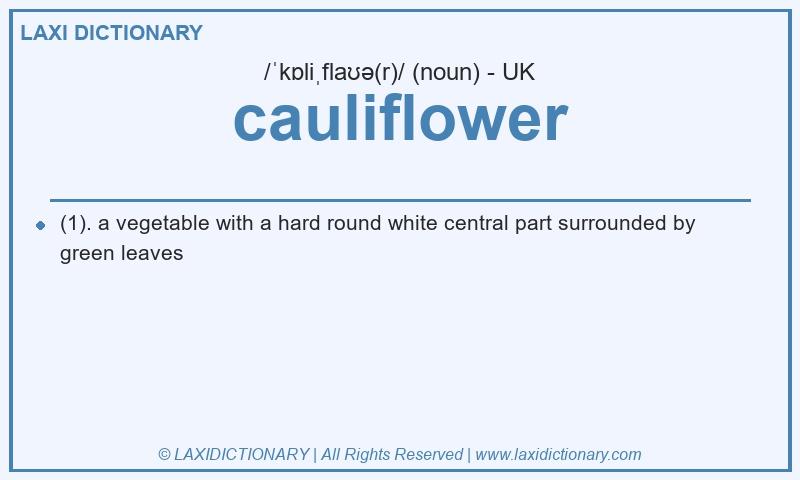 Definition cauliflower in British English