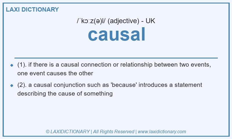 Definition causal in British English