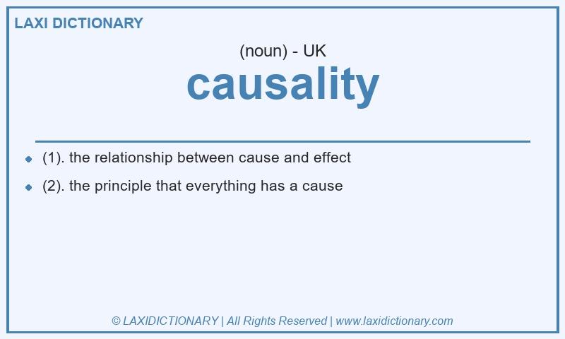 Definition causality in British English