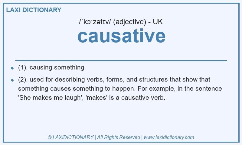 Definition causative in British English
