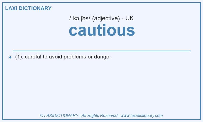 Definition cautious in British English