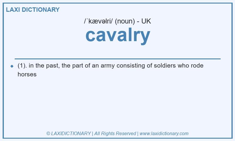 Definition cavalry in British English
