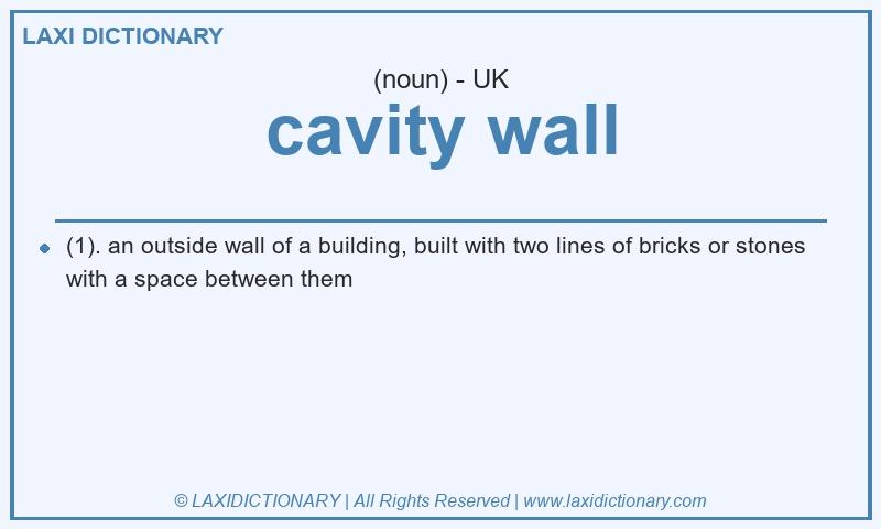 Definition cavity wall in British English