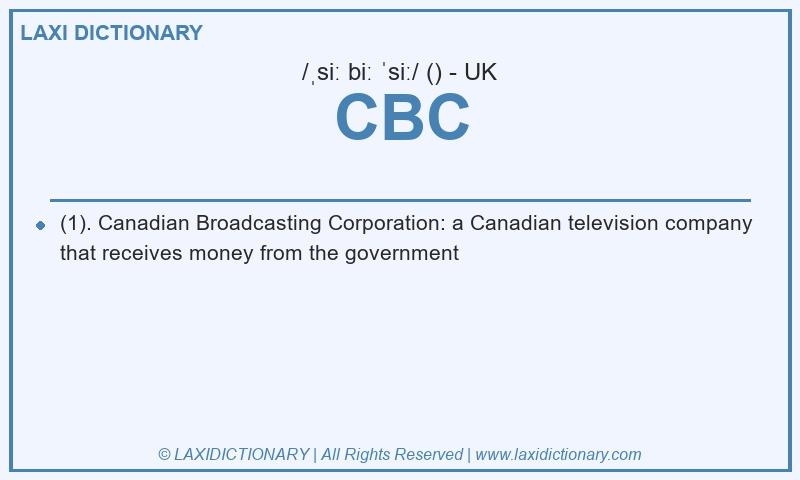 Definition CBC in British English
