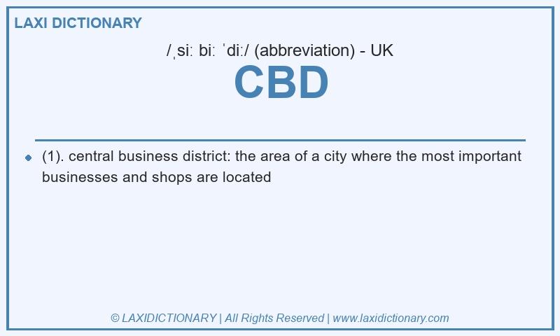 Definition CBD in British English