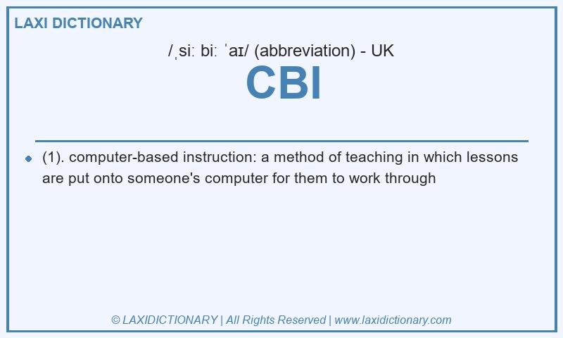 Definition CBI in British English