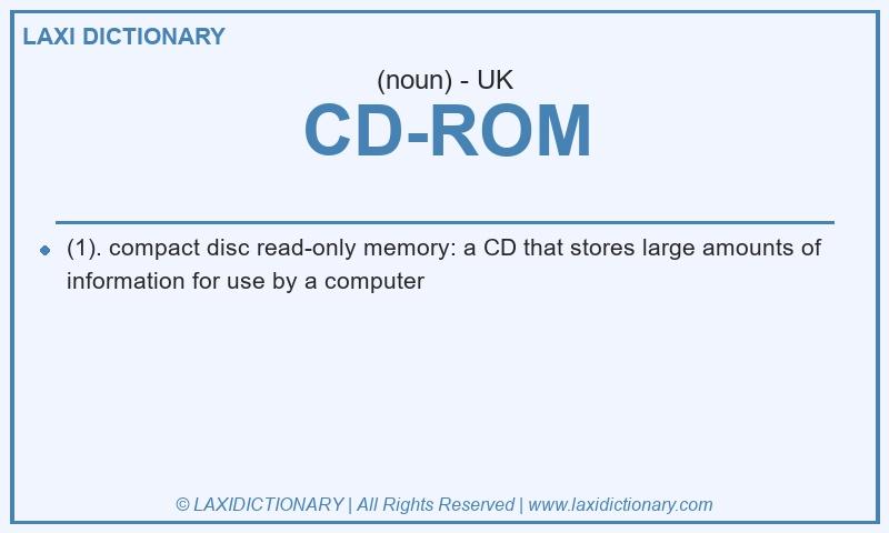Definition CD-ROM in British English