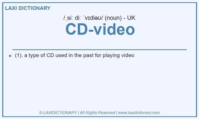 Definition CD-video in British English