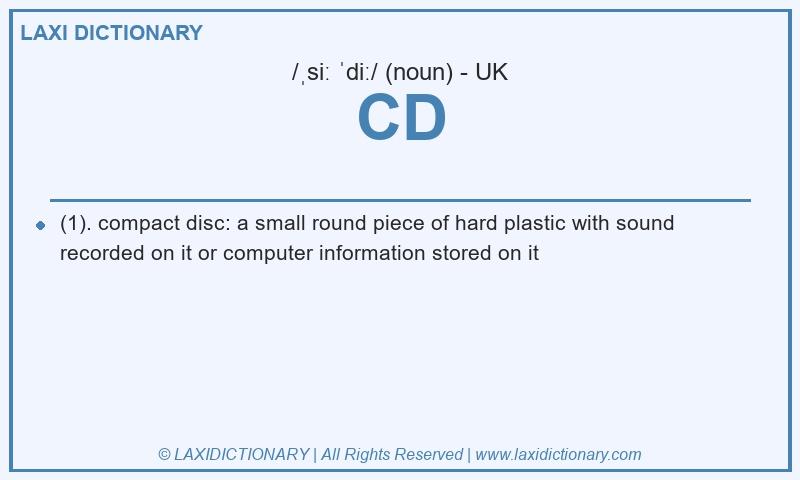 Definition CD in British English