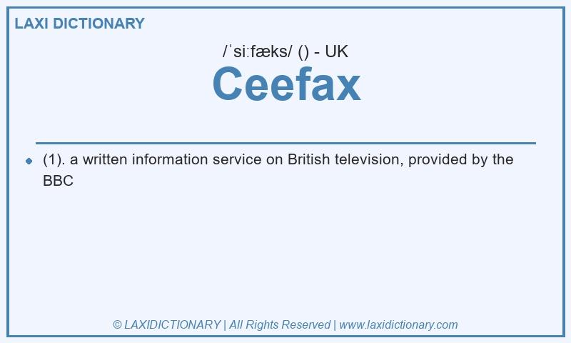 Definition Ceefax in British English