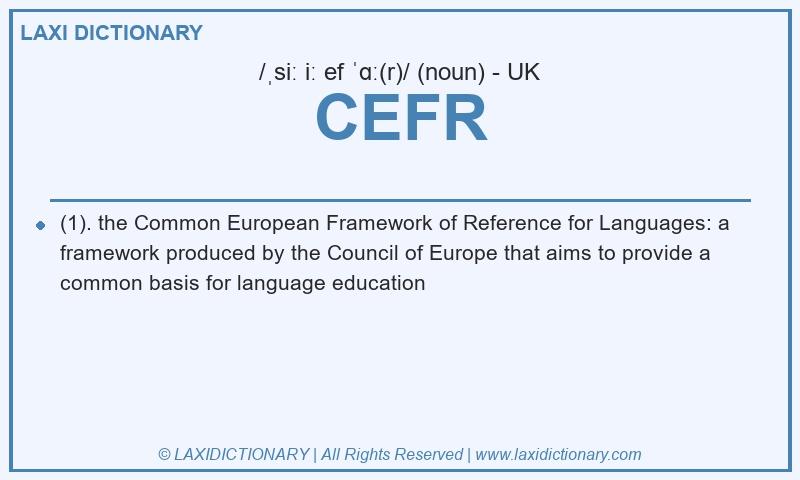 Definition CEFR in British English