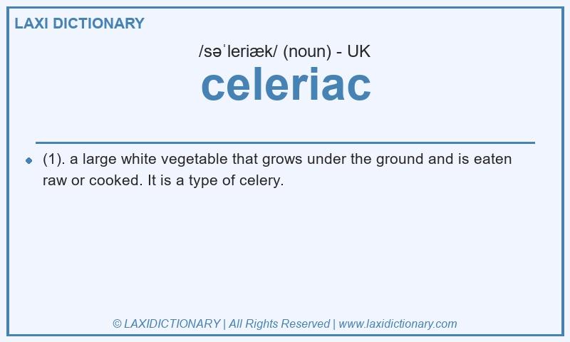 Definition celeriac in British English
